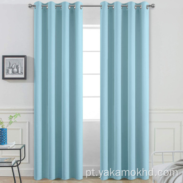 Cortinas blecaute azul celeste de 96 polegadas